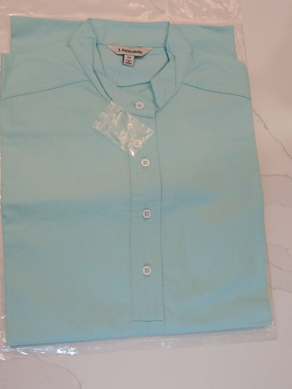NWT J. Peterman Marie Antoinette Nightshirt No. 1019 Blue Cotton Poplin XS Rare